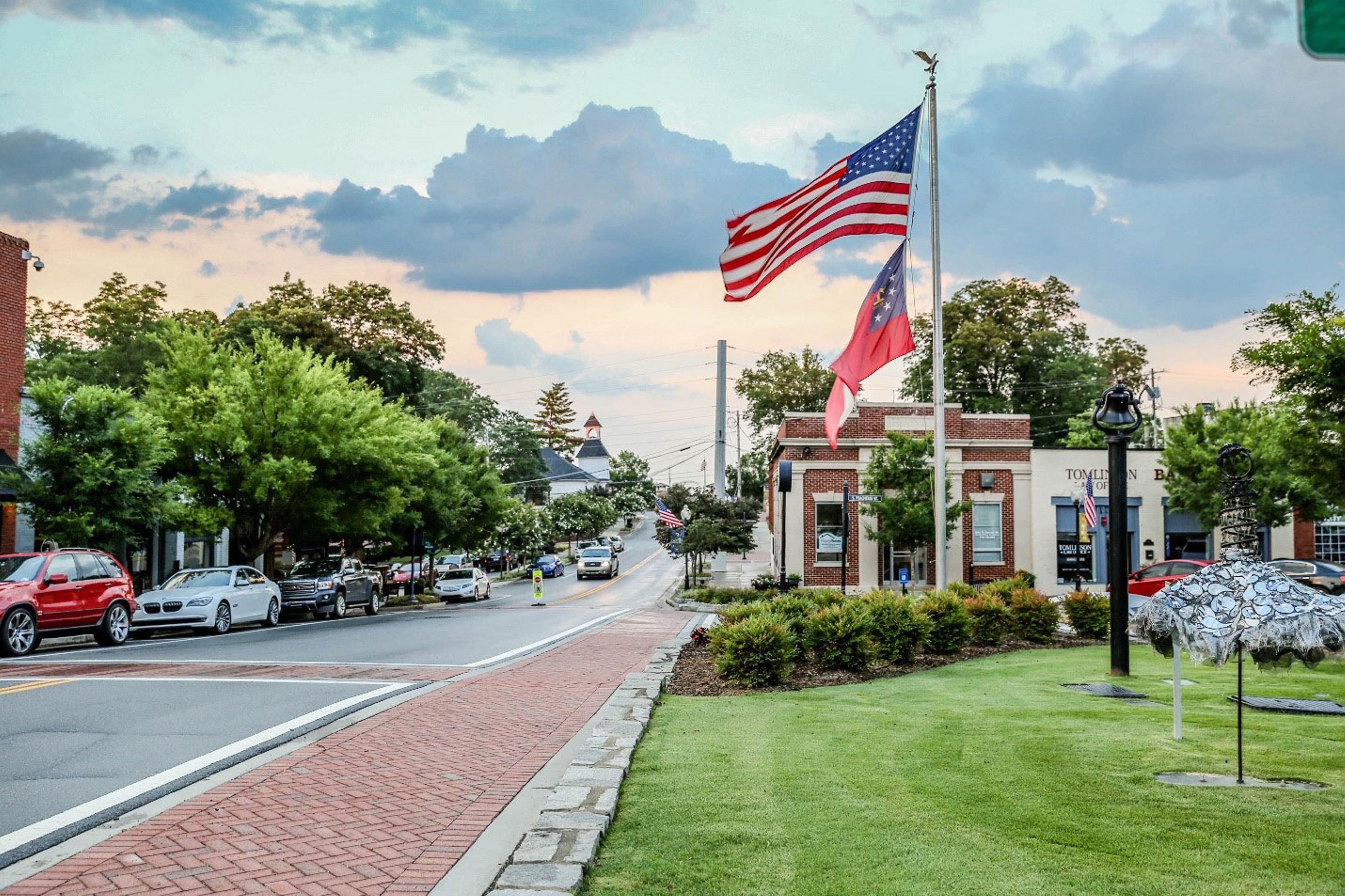 A vibrant view of Downtown Norcross