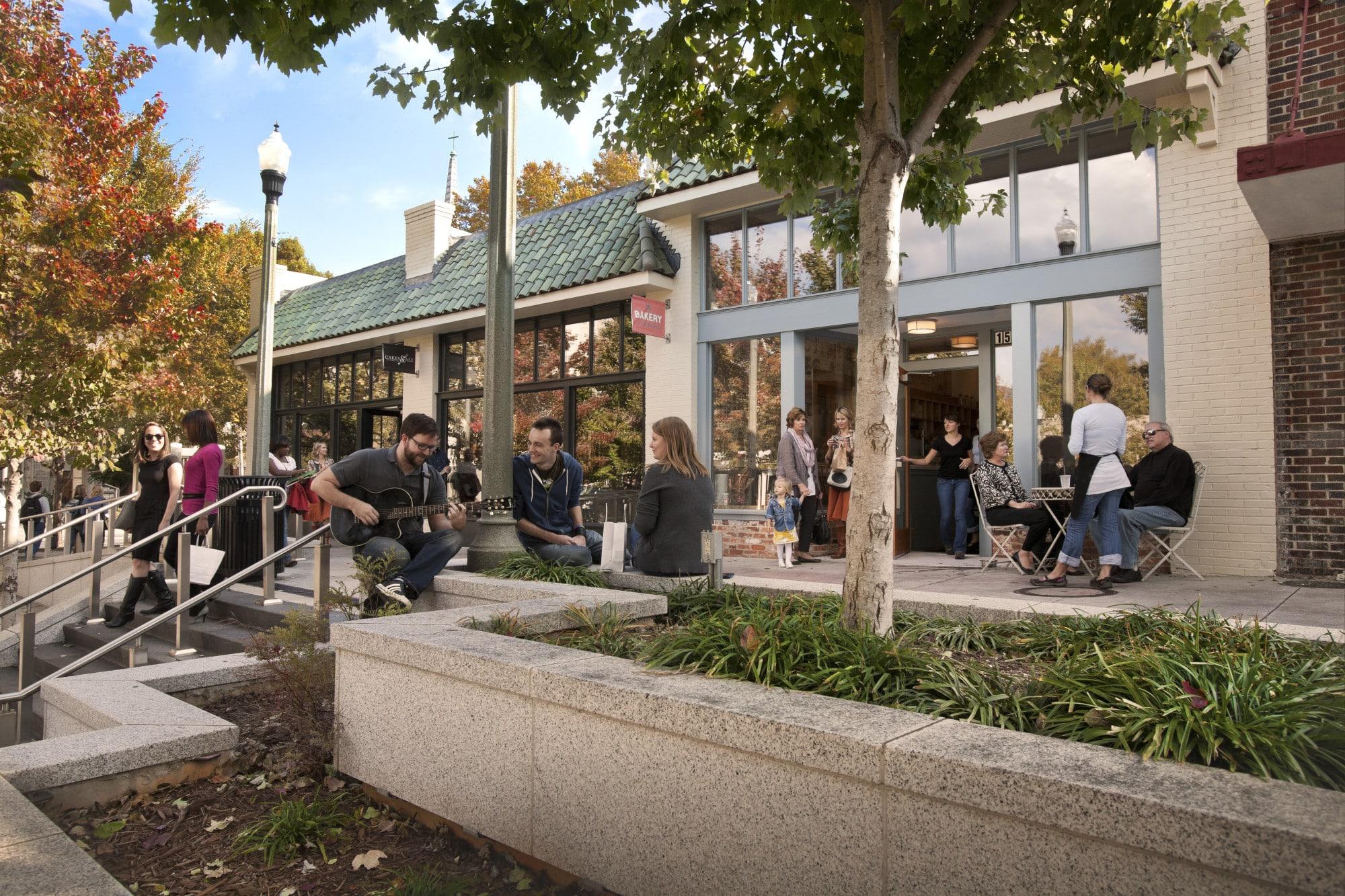 A picturesque view of Decatur showcasing its charming streets and local businesses